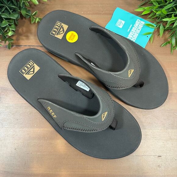 Reef Men's Fanning Flip Flop Thong Sandals Bottle Opener Size 8 - Picture 1 of 8